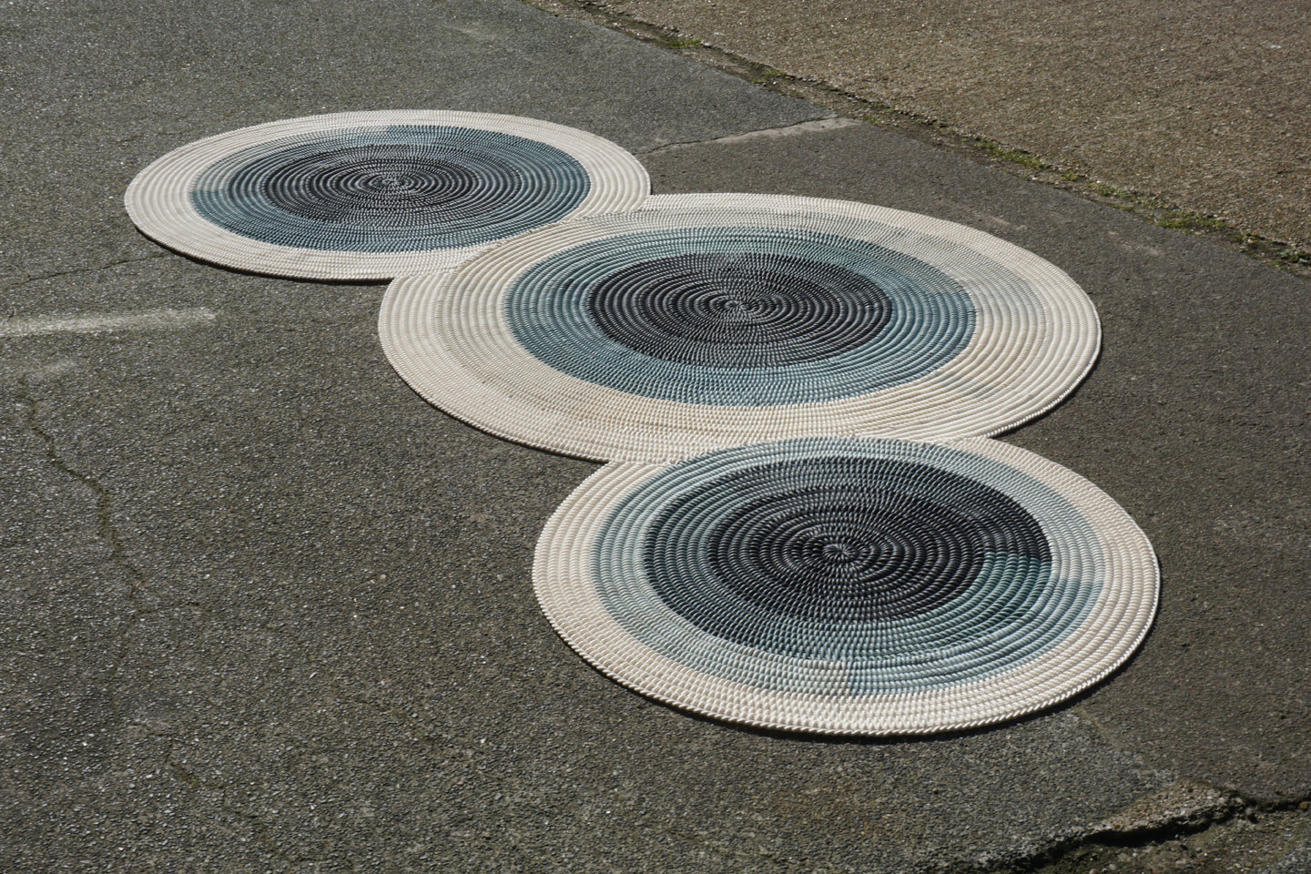 Three Circle Gradient Rug, Southhampton, NY, 2020